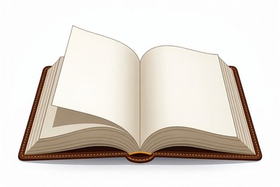 Open book with blank pages