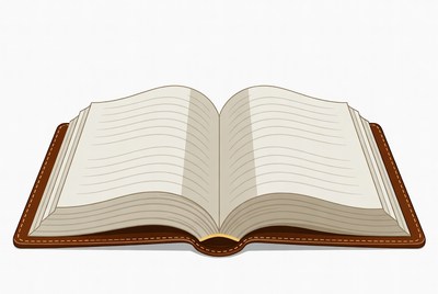 Open book on a plain background