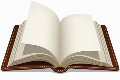 Open book on a table