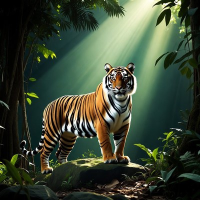Majestic tiger in the jungle