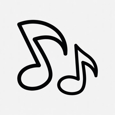 Music notes design in simple style