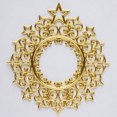 Gold decorative frame with stars