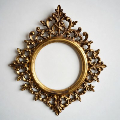 Decorative gold frame for display