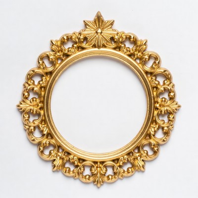 Ornate round frame with design