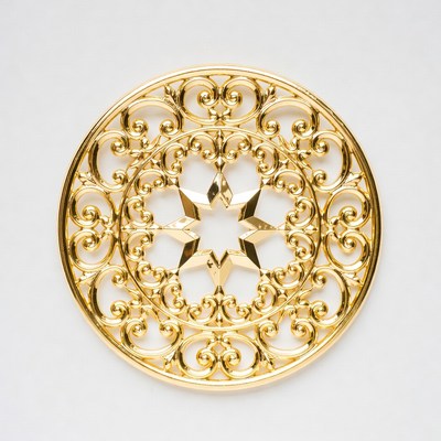 Decorative gold metal art piece design