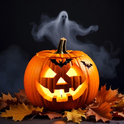 Pumpkin carving for halloween night celebration