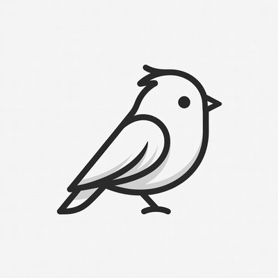 Simple outline of a small bird