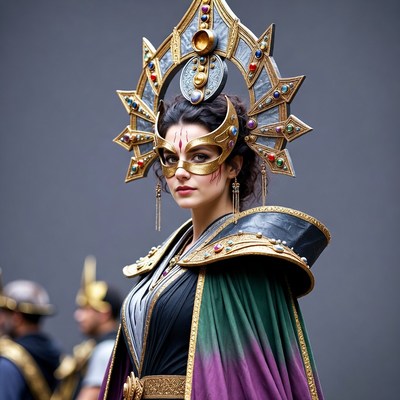 Costume display at cultural festival