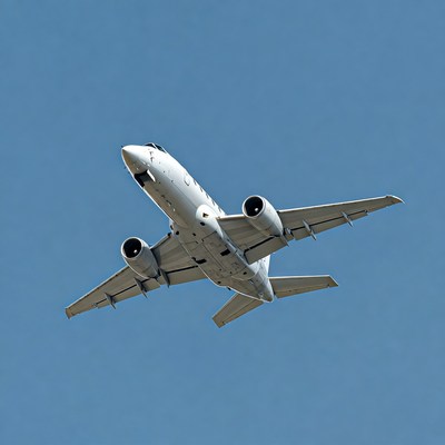 Aircraft flying in clear sky