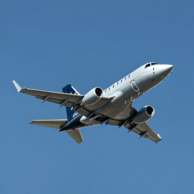Aircraft flying in clear sky