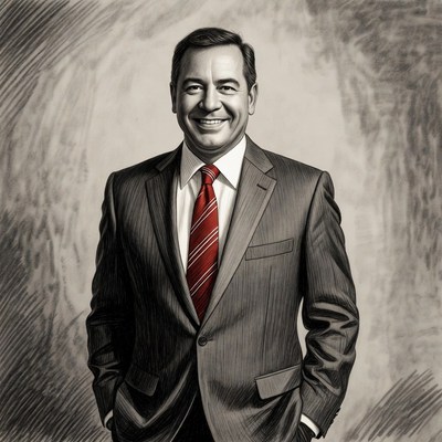 Businessman in formal suit smiling