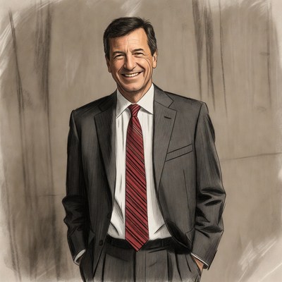 Businessman smiles in formal attire