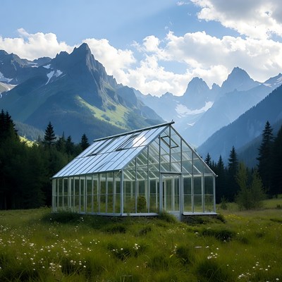 Greenhouse in the mountains