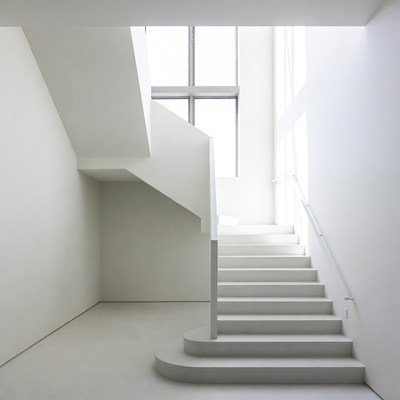 Simple stairway in modern space