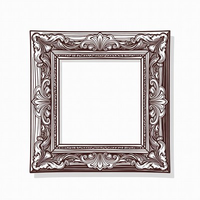 Decorative empty frame design for art