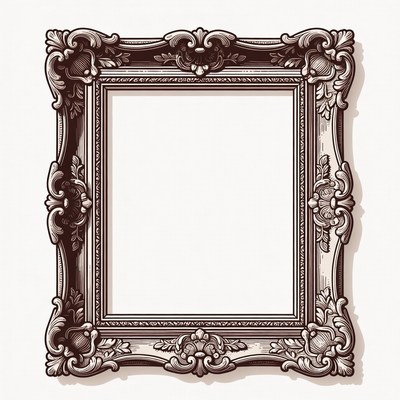 Ornate frame design without picture