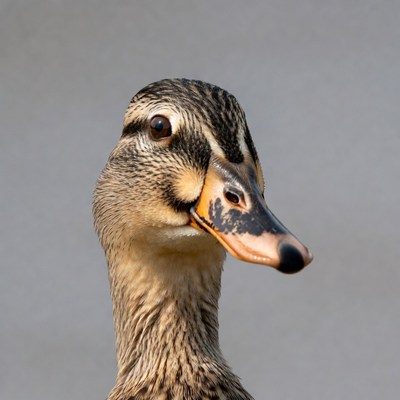 Close-up of a duck's head