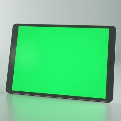 Tablet with green screen display