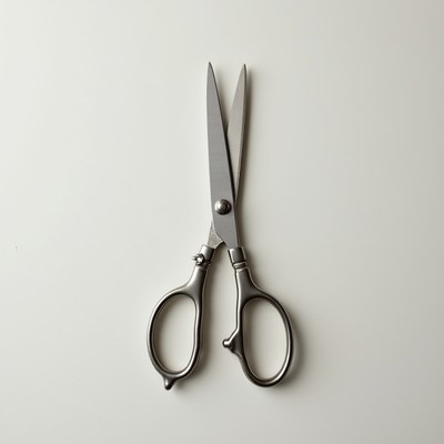 Scissors on a plain background