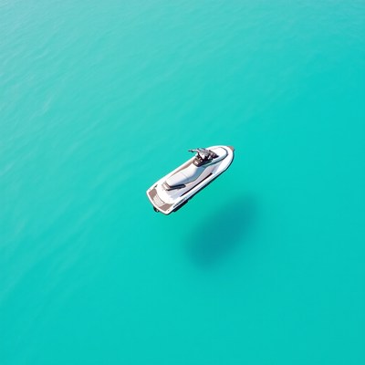 Jet ski on clear water