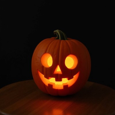 Halloween pumpkin carved for celebration