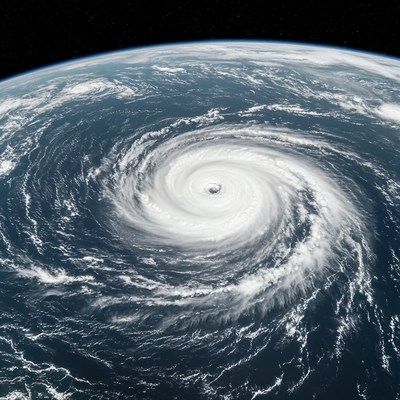 Hurricane viewed from space
