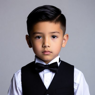 Young boy in formal attire