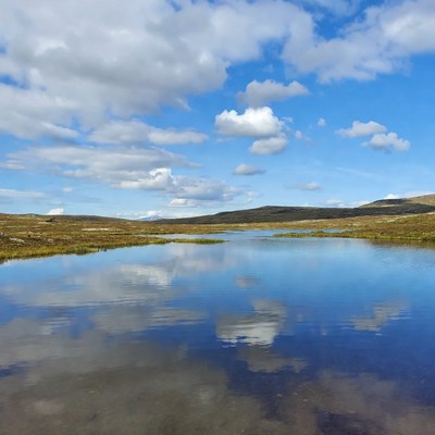Reflection of clouds in water