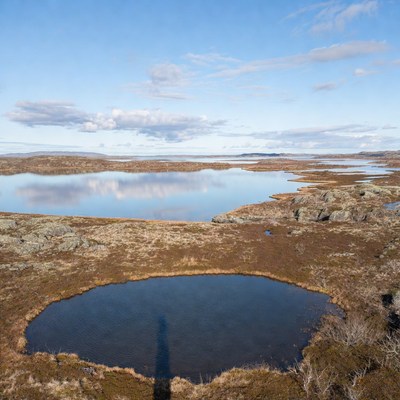 Landscapes with water reflections in nature
