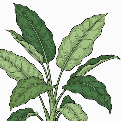 Plant with large green leaves