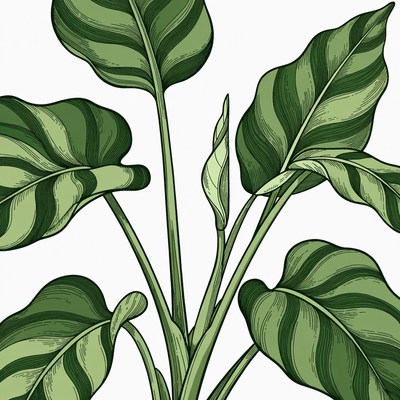 Green leaves close up view of plant