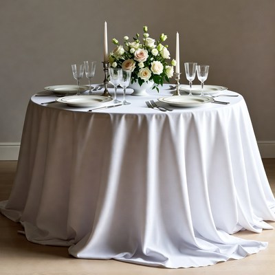 Table set for dinner event preparation