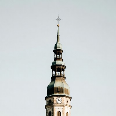 Clock tower standing tall in the skyline