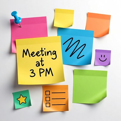 Reminder notes for afternoon meeting