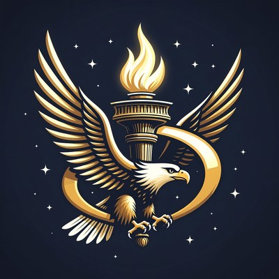 Eagle with torch design