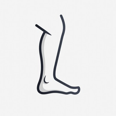 Simple outline of a human leg