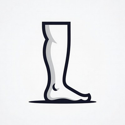 Simple outline of a human leg