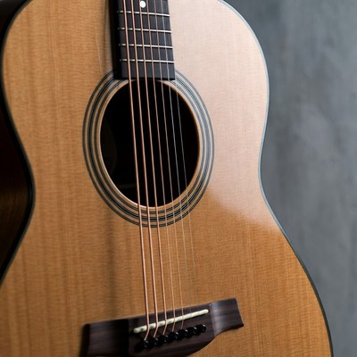 Acoustic guitar on display