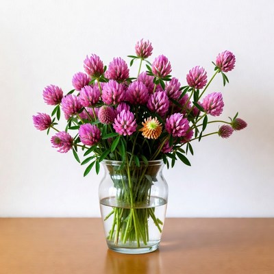 Bright pink flowers in a vase