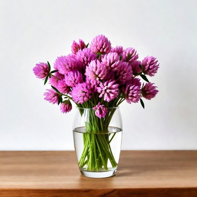 Bright pink flowers in a vase
