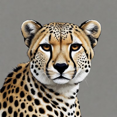 Cheetah portrait in detail