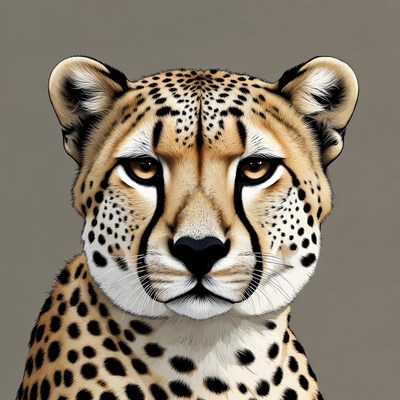 Cheetah looking straight ahead