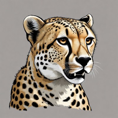 Close-up of a cheetah's face