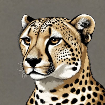 Cheetah close-up with detailed fur