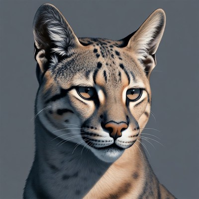 Close-up of a wild cat face