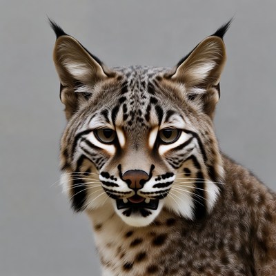 Bobcat with intense gaze in nature