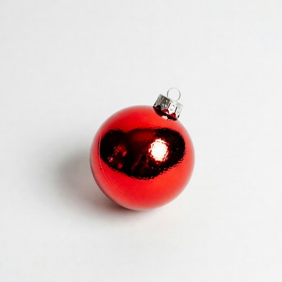 Red ornament on white background