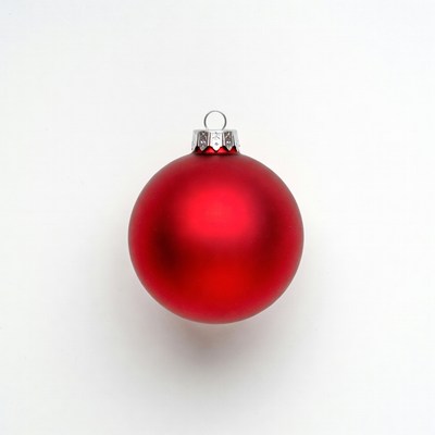 Red christmas ornament hanging