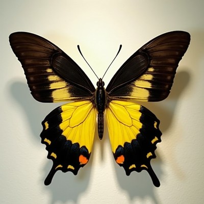 Butterfly on white background