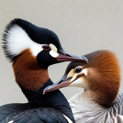 Two birds close together in daylight